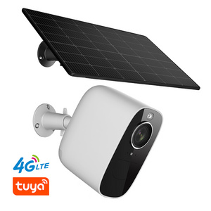 Tuya JerderFo Outdoor 4g Camera Battery Powered WiFi Home Security Camera 2-Way Audio Color Night Vision PIR Motion Solar Panel