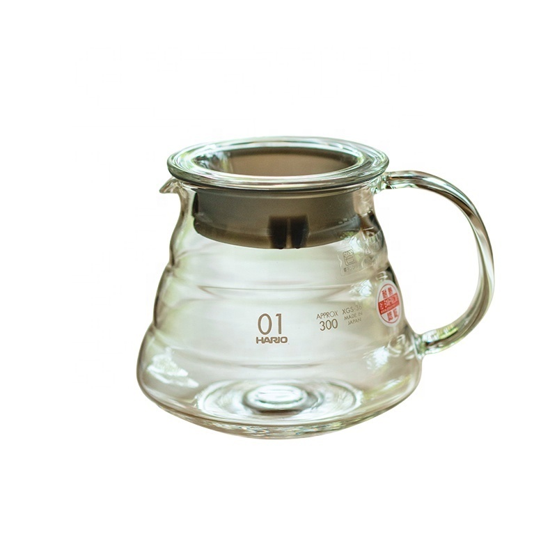 360ml Borosilicate Glass Handmade Coffee Kettle With Lid Tea Pot 60V French Drip Coffee Server