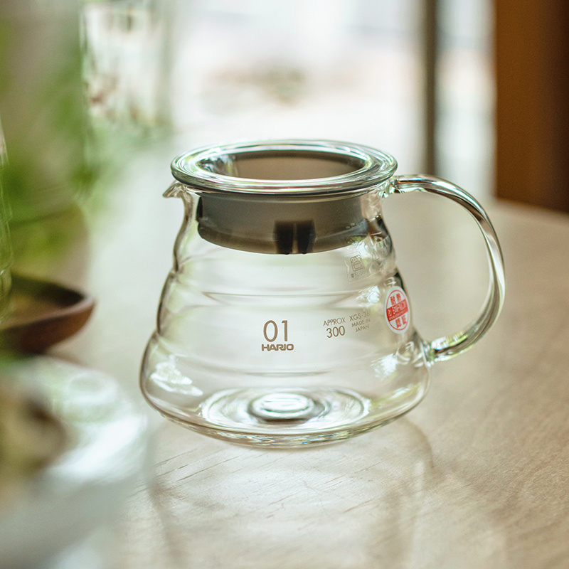 Clear Cloud Range Heat Resistant Coffee Kettle 360ml Coffee Juice Jug Water Pitcher Glass Tea Pot With Lid