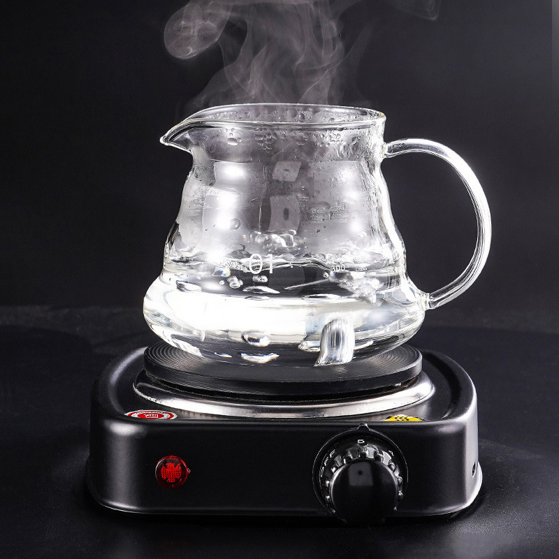 360ml Borosilicate Glass Handmade Coffee Kettle With Lid Tea Pot 60V French Drip Coffee Server