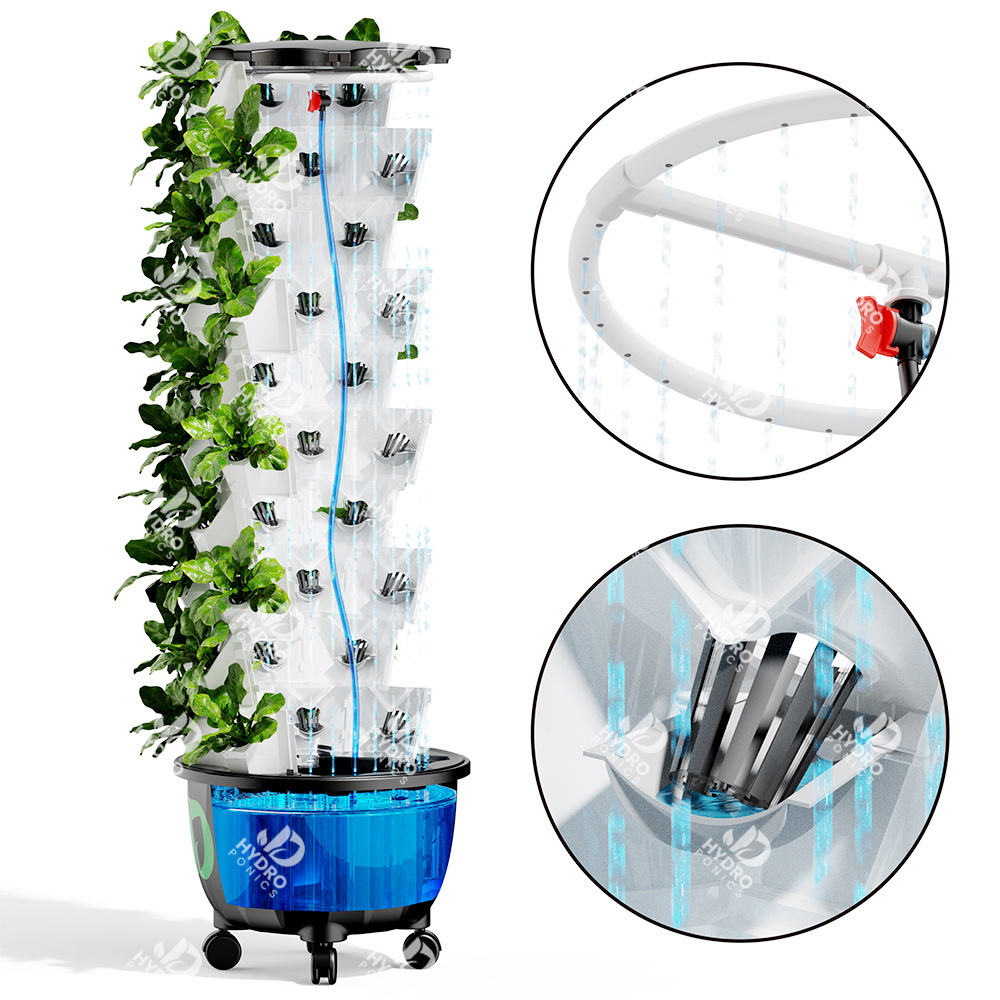 Upgraded Indoor Farming Outdoor Aeroponics Tower Systems Garden Agricultural Soilless Culture Vertical Hydroponic Grow Tower