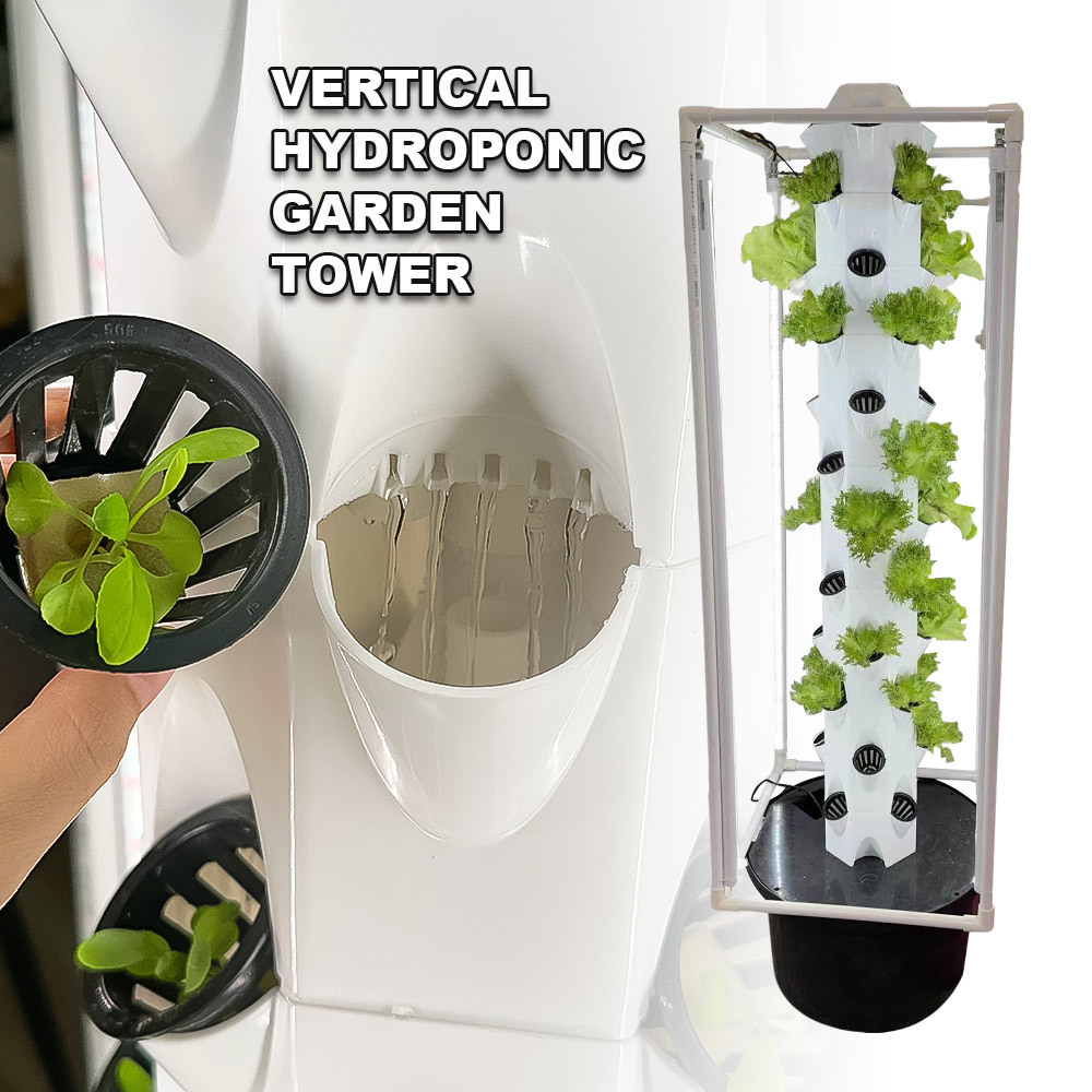 Vertical Hydroponic Garden Tower Farming Family Use Mini Indoor Hydroponic Aeroponic Growing Tower System