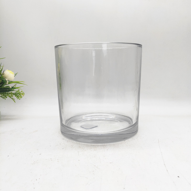 Large glass candle holder  63 oz candlestick empty glass jar