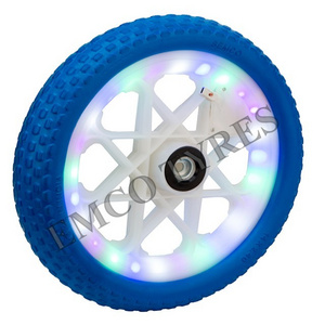 16 inch eva tyres tires  with LED light and width 48 mm  in size blue colour tyre use in children cycle