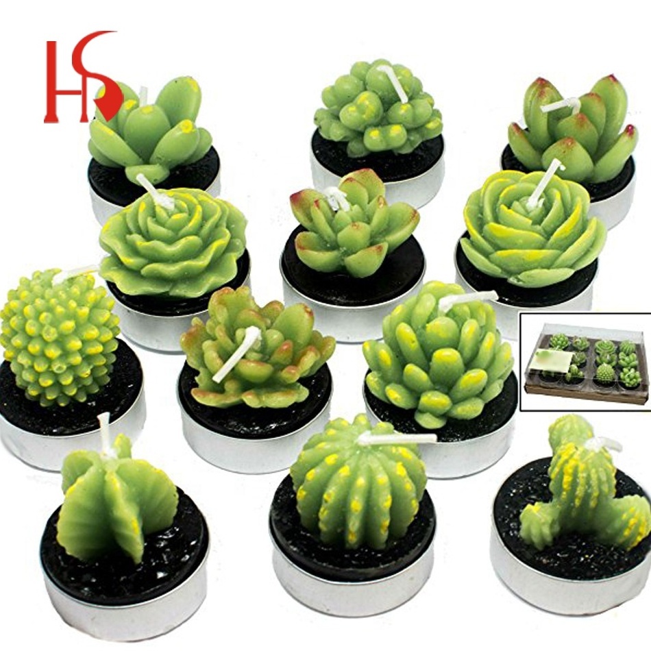 Customer design Cactus shaped carved candles