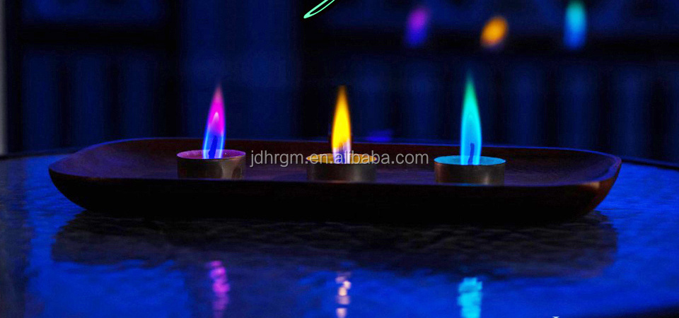 High quality handmade Color flame tealight candle factory