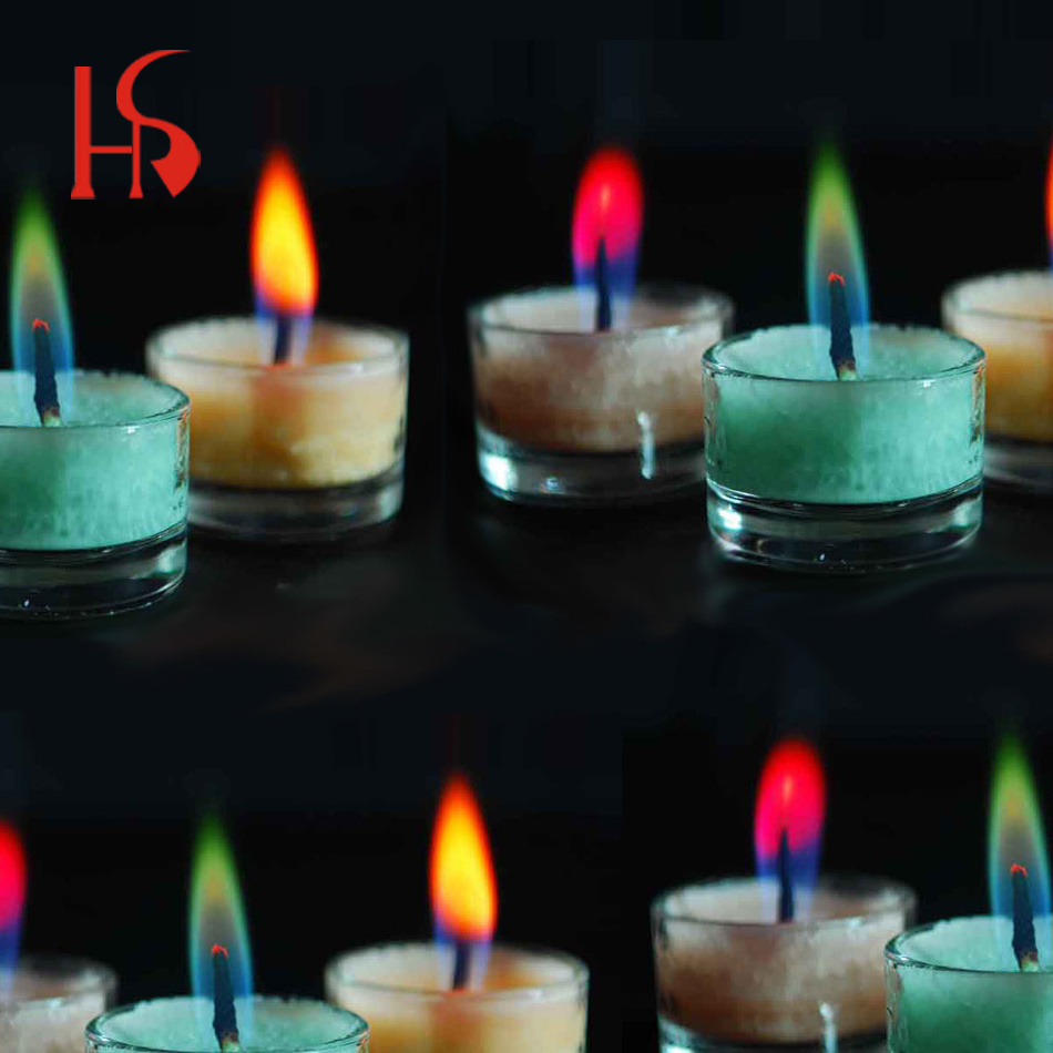 Handmade unscented color flame feature gift set candle