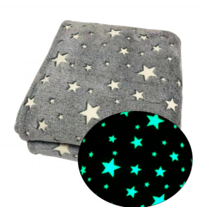 Double Star luminous Sherpa blanket Glow In The Dark Flannel Throw Blankets for kids