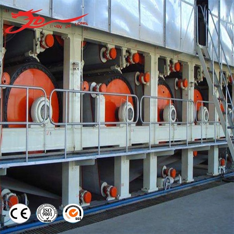 Corrugated Medium Production Line with Waste Paper Recycling Equipment 50TPD Price China Source Factory