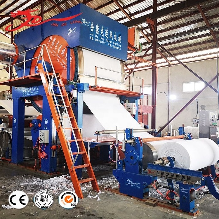 Fully automatic waste pulper paper making machine toilet paper making machine for sale in South Africa