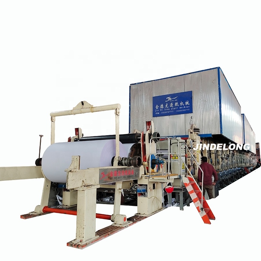 Small 10 Tons per Day A4 Paper Product Making Machinery Writing Paper Manufacturing Machines Stock Cleaner Press Felt Blanket