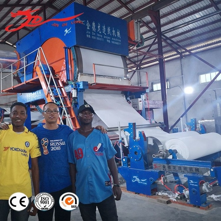 Fully automatic waste pulper paper making machine toilet paper making machine for sale in South Africa