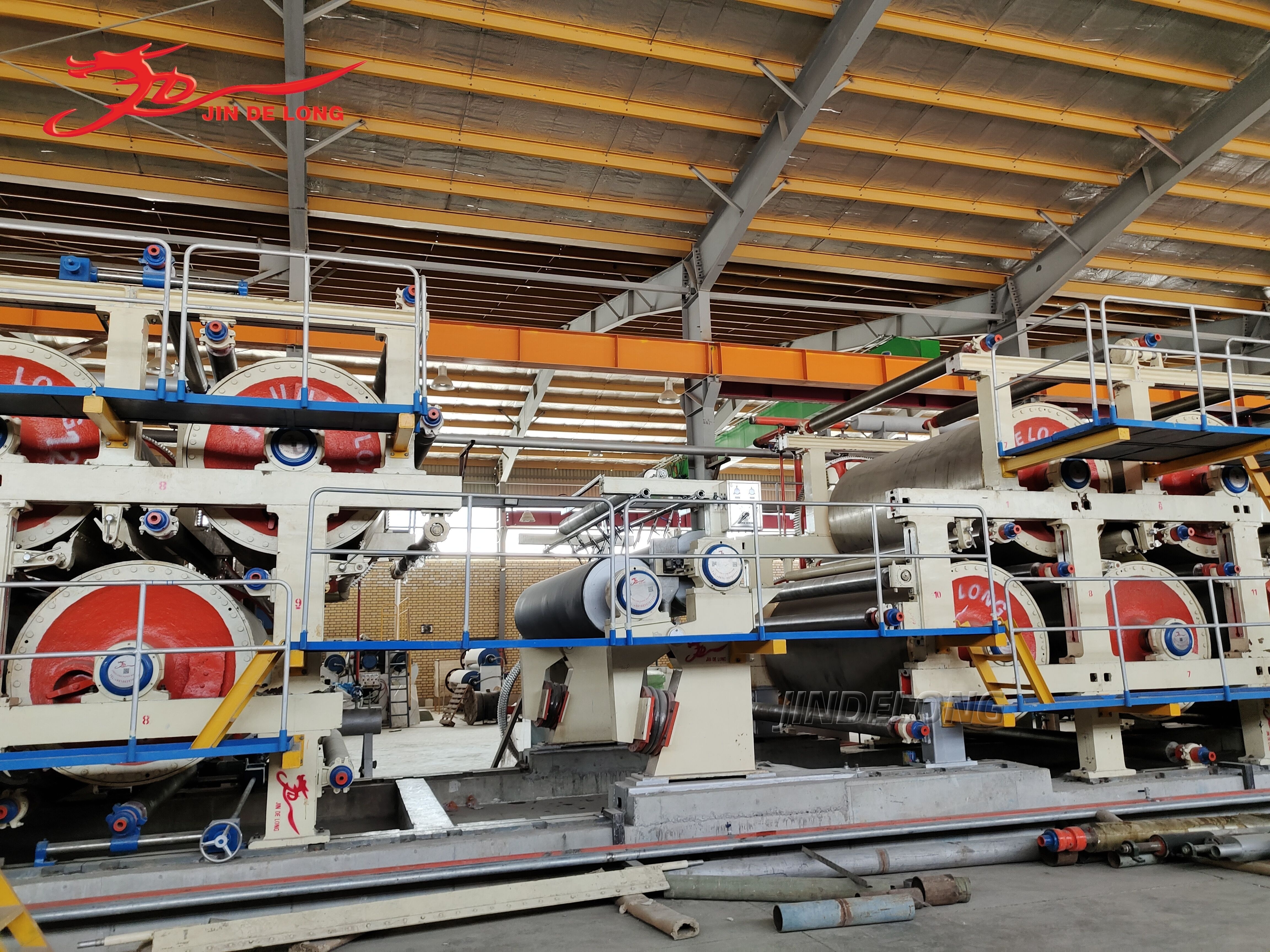 1880mm 20 T/d Waste Paper Recycle Processing Converting Production Line Jumbo Roll Kraft Paper Making Machine Price