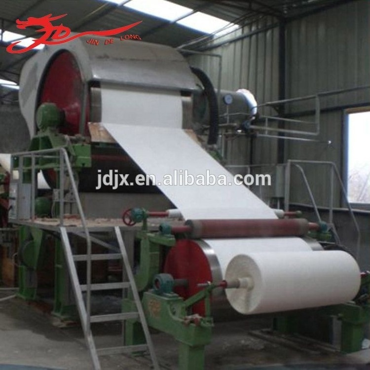 Fully automatic  small scale 1092mm toilet paper making machine waste pulper paper making machine