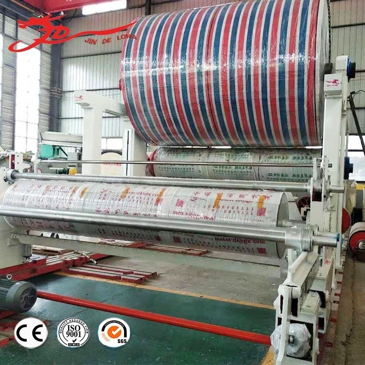 3TPD small scale tissue toilet paper mill rolls making machine in Pakistan with Paper Rewinder Press Felt Blanket