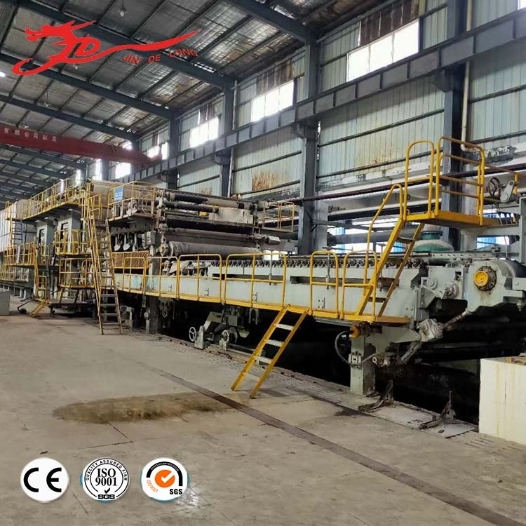 Corrugated Medium Production Line with Waste Paper Recycling Equipment 50TPD Price China Source Factory