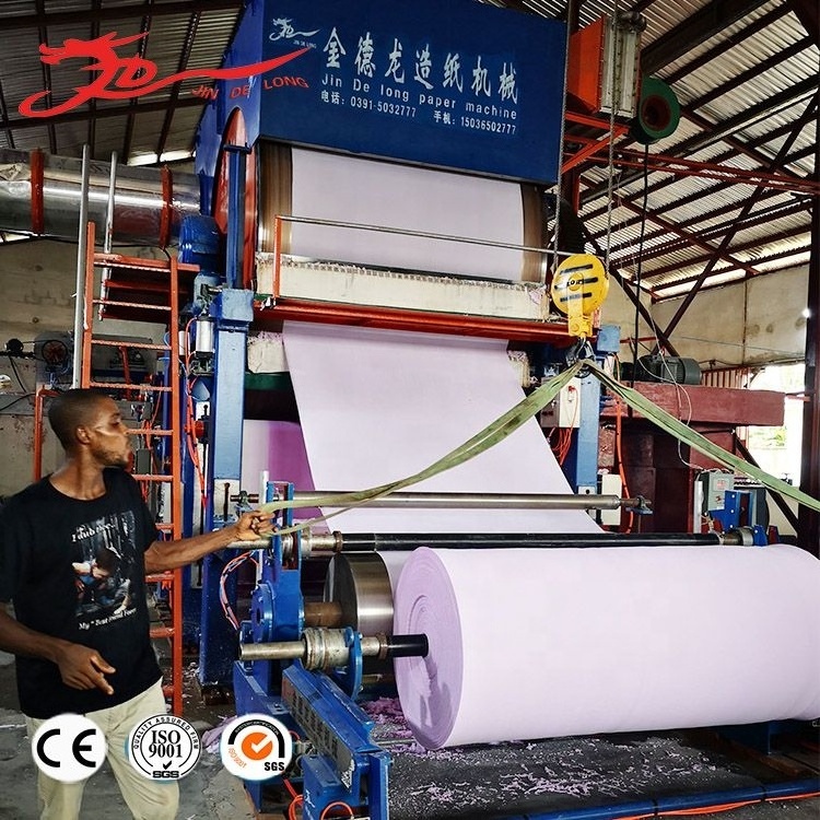 Fully automatic waste pulper paper making machine toilet paper making machine for sale in South Africa