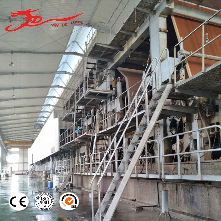 Corrugated Medium Production Line with Waste Paper Recycling Equipment 50TPD Price China Source Factory