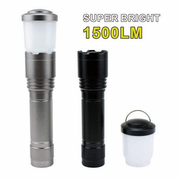 Manufacturer Heavy Duty 1500 Lumen Powerful Hand Torch Zoomable Flashlight LED Torch Flash Light