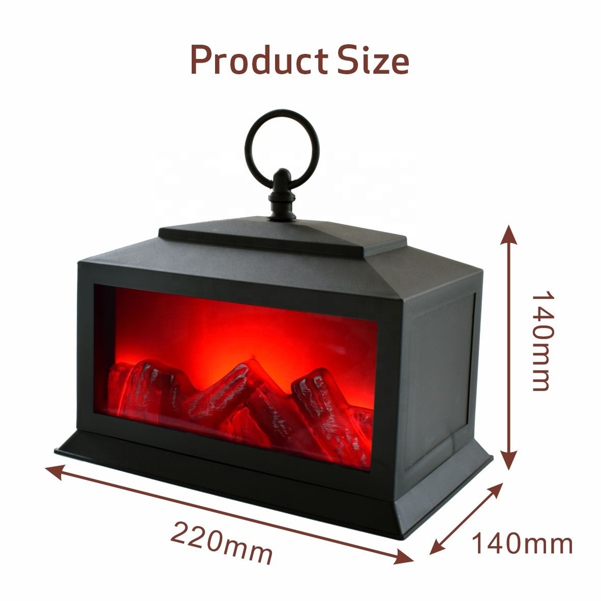 Outdoor Simulation Fireplace Lantern 3AA Flame dancing Light