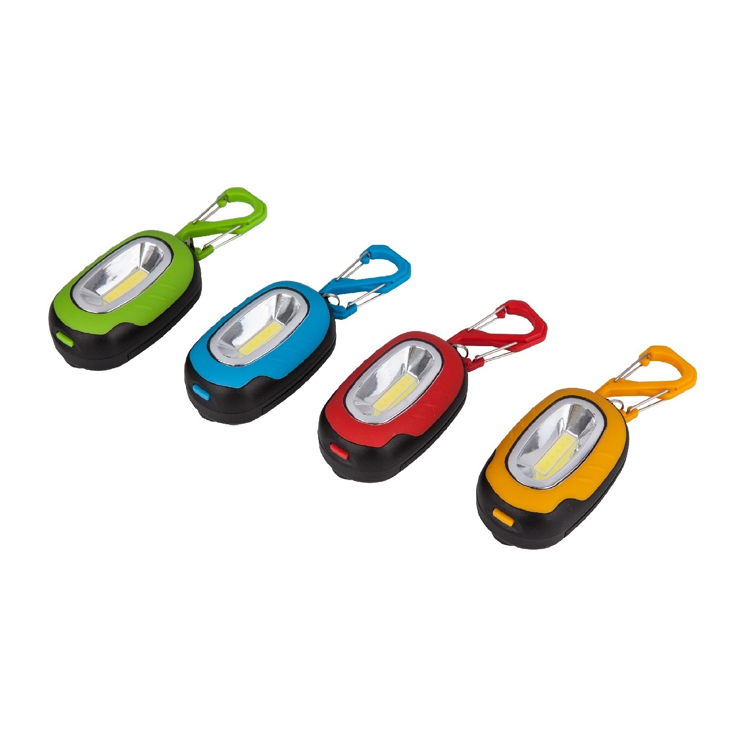 Fashion Multi-Colored Plastic COB Keychain Light Mini Led Light Keychain Dry Battery  Switch Mini Torch Light