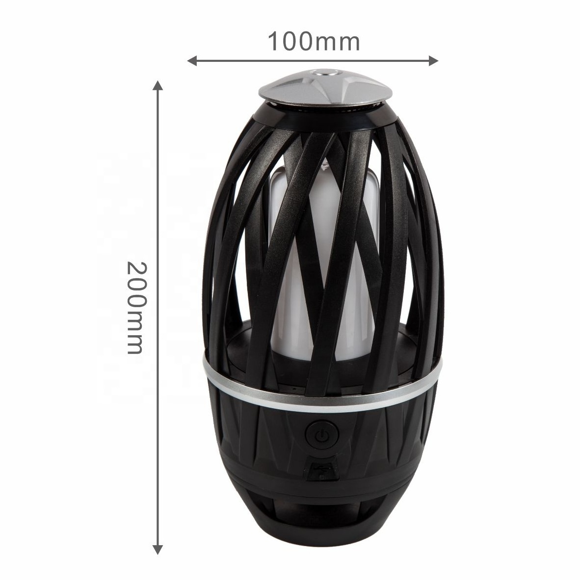 High Quality Outdoor DancingLightweight  Dry Battery Rechargeable Garden Camping Light Tent lantern Flame  Light