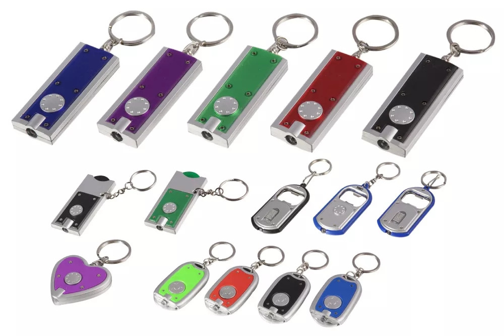 Multi-Functional Plastic Led Keychain Light,2 Led sales promotion light keychain,Mini Led Flashlight Keychain&screwdriver tools