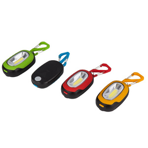 Fashion Multi-Colored Plastic COB Keychain Light Mini Led Light Keychain Dry Battery  Switch Mini Torch Light