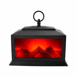 Outdoor Simulation Fireplace Lantern 3AA Flame dancing Light