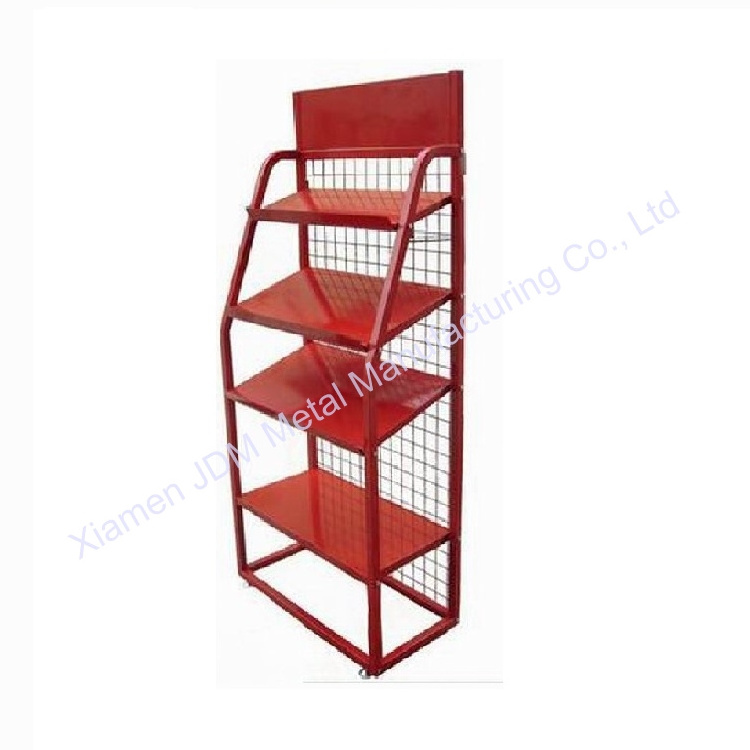 customize steel metal multi-layer shoe supermarket shelves wire tube display wire mesh display steel stand tubes