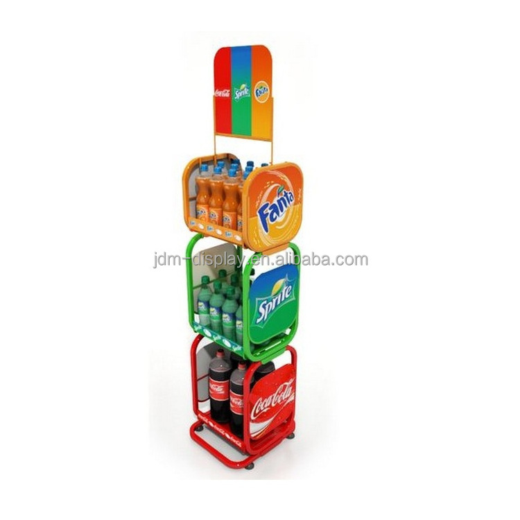 Customized Exhibition Basket Shelves Promotion Stacking Racks Pepsi Rack Display Stand Mountain Shelves