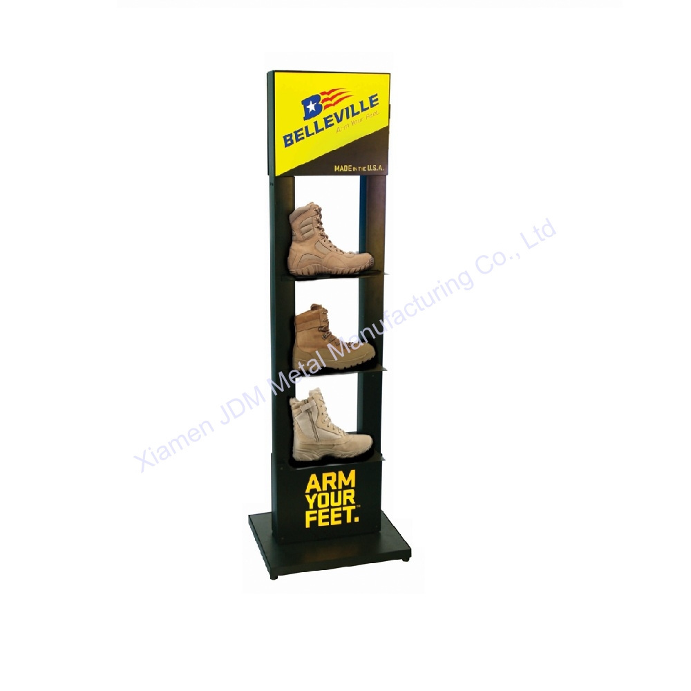 customize steel metal multi-layer shoe supermarket shelves wire tube display wire mesh display steel stand tubes