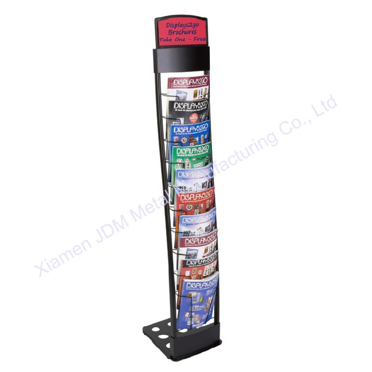 customize steel Mountain Shelves Free stand books rack Metal Steel Dvd CD book Rack Display stands