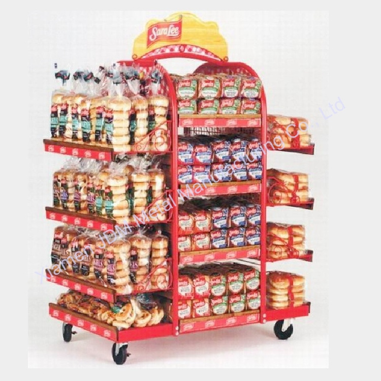 customize various steel Food Potato Chips Candy Stand Display Rack Popular Floor snack Standing Cabinet