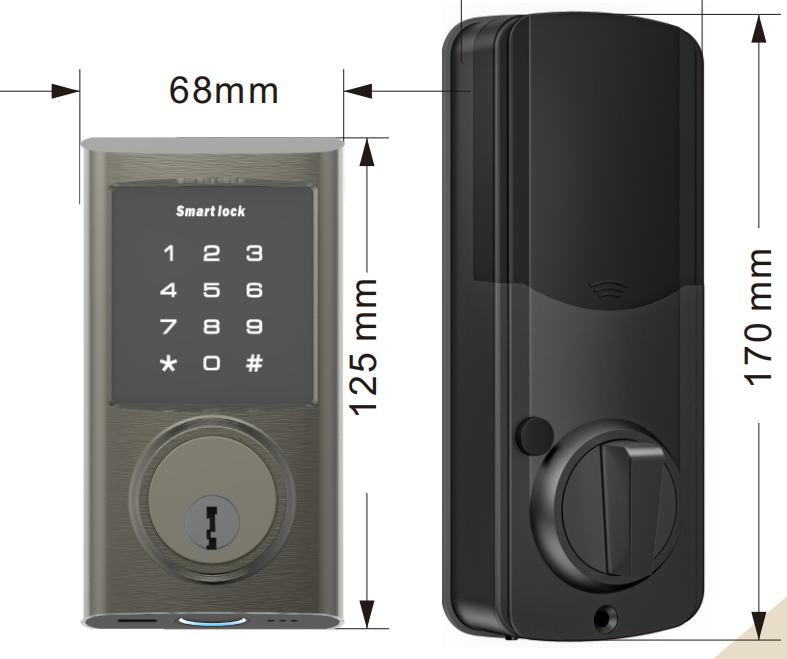 Intelligent Electronic Digital Password Keyless Electronic Entry Hotel Bedroom Smart Gate Deadbolt Door Lock Safe