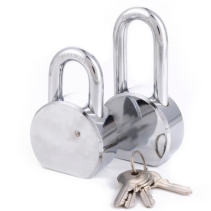 Chrome Plated Heavy Duty 65mm Round Steel Padlock Factory Padlock With High Quality