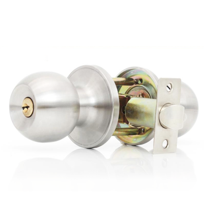 Cylindrical Entrance Stainless Steel Easy Install Knob Handle Lock Door Beaded Knob Lock