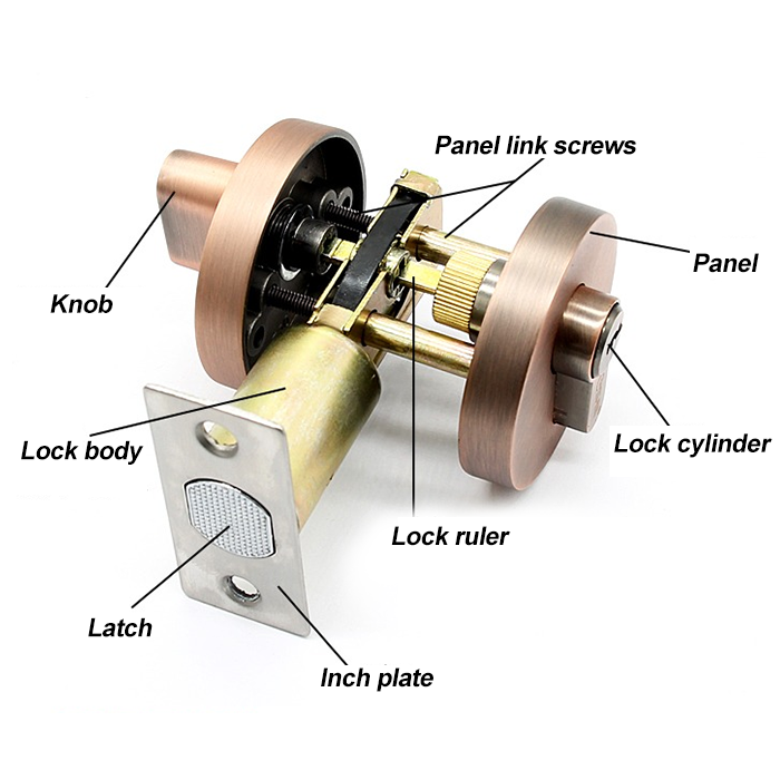 American Door Lock heavy Duty Leverset Lock Heavy Duty Tubular Spring Lock with Master Key Zinc Alloy Satin Nickle