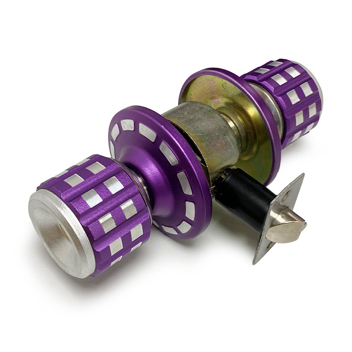 Zinc alloy purple cylindrical locks for bedrooms and bathrooms