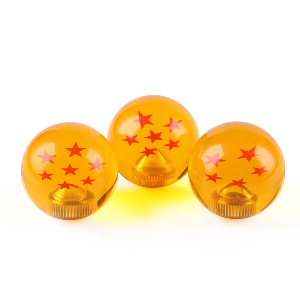 Universal Dragon Ball Z Star Manual Car Gear head 7 Stars Shift Knob with Adapter Fits Most Car