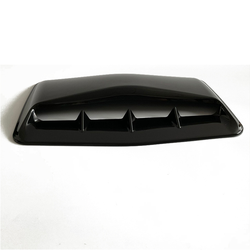 Universal Gloss Black Decorative Air Flow Intake Hose Scoop Sticking Bonnet Vent Cover Cowling Hood Scoop