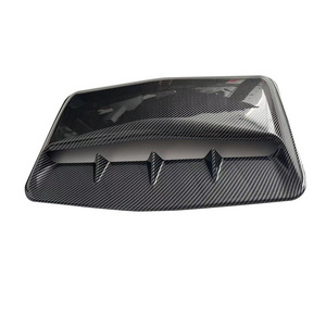 Universal Gloss Black Decorative Air Flow Intake Hose Scoop Sticking Bonnet Vent Cover Cowling Hood Scoop