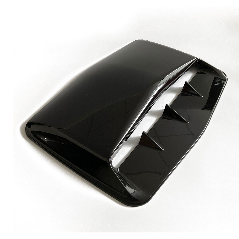 Universal Gloss Black Decorative Air Flow Intake Hose Scoop Sticking Bonnet Vent Cover Cowling Hood Scoop