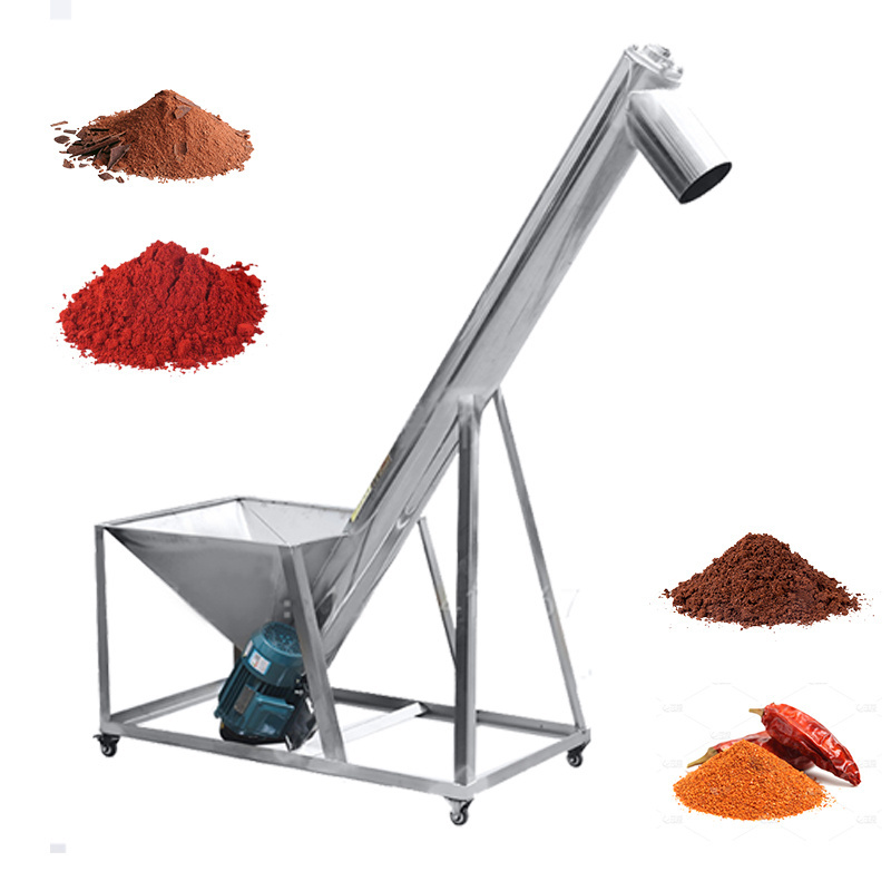 Grain Rice Nuts Beans Granule Particle Powder Bucket Inclined Elevator Conveyor Belt Feeding Machine