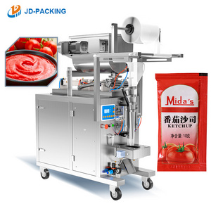 high speed dipping jam peanut butter kerchup ketchup chili sauce tomato liquid paste sachet packaging packing machine