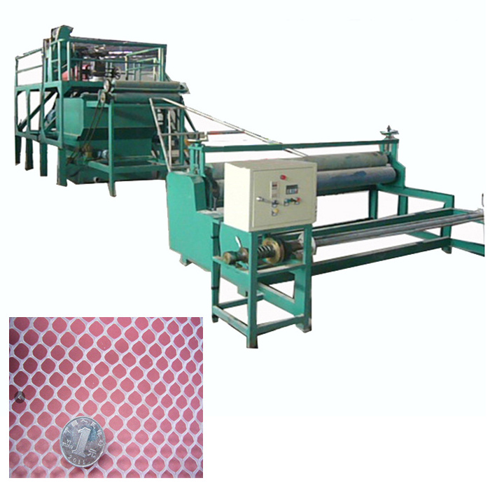 30-80kg/h High Output Breeding Net Making Machine Plastic Extruded Plastic Mesh PE  Net Extruder Machine