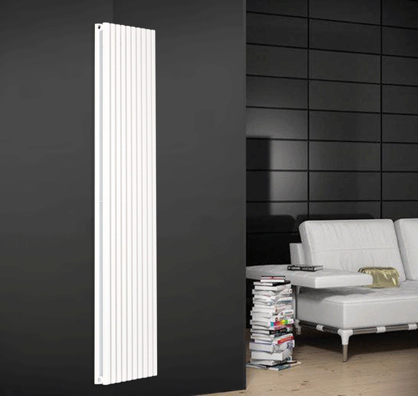 Heat Radiators Wall Heating White Vertical Oval Design Radiator