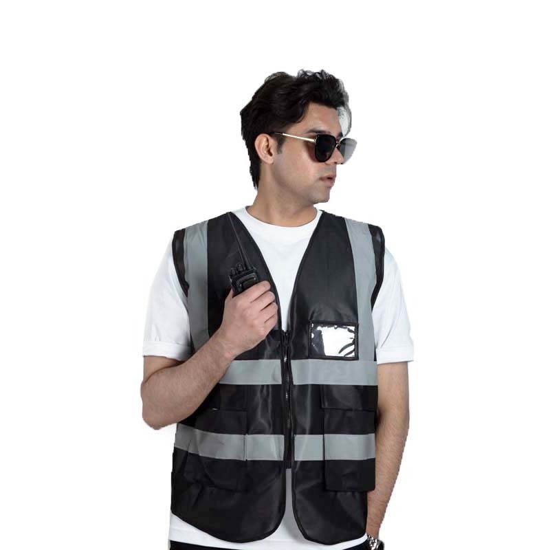 High Visibility Running Traffic Construction Security Personal Safety Reflective Vest With Pockets