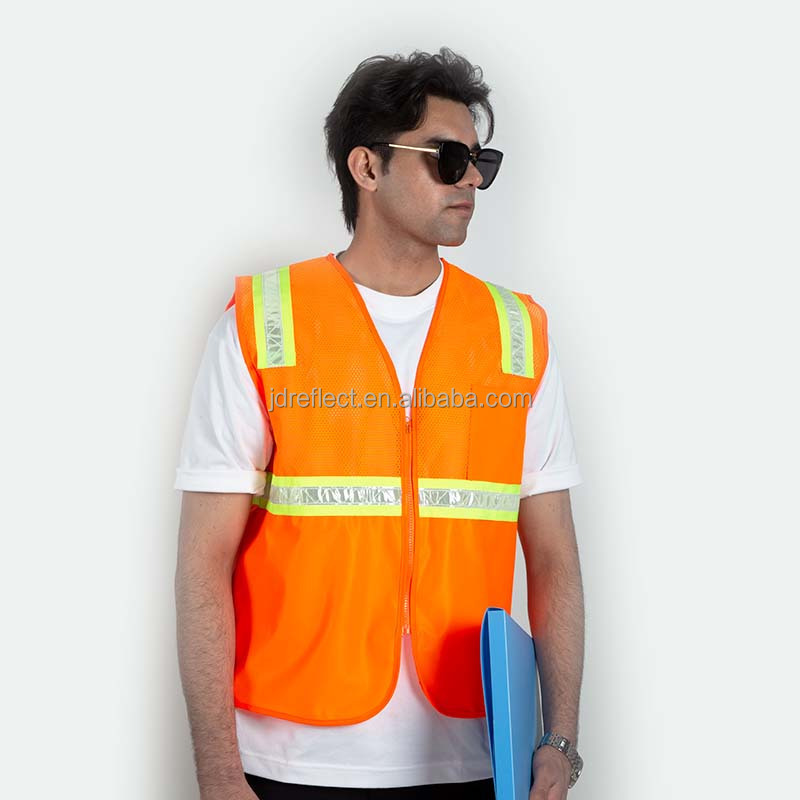 Standard Visibility Reflective Safety Vest with Loop and Hook Closure Neon Yellow Size XXL