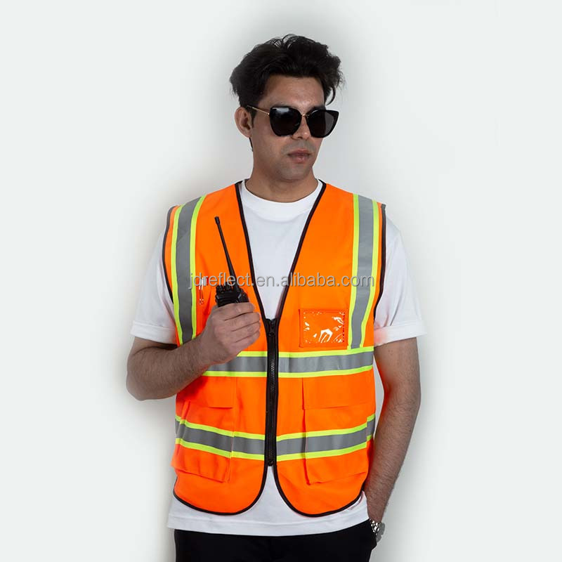 Standard Visibility Reflective Safety Vest with Loop and Hook Closure Neon Yellow Size XXL